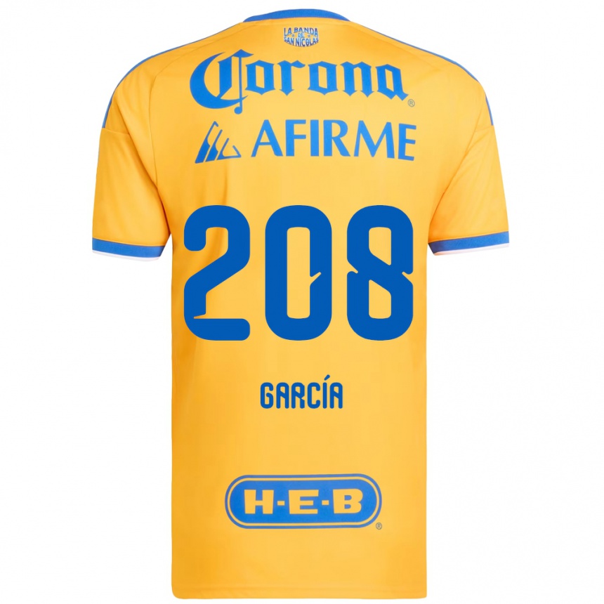 נשים כדורגל Ángel García #208 צהוב כחול ג'רזי ביתית 2026/27