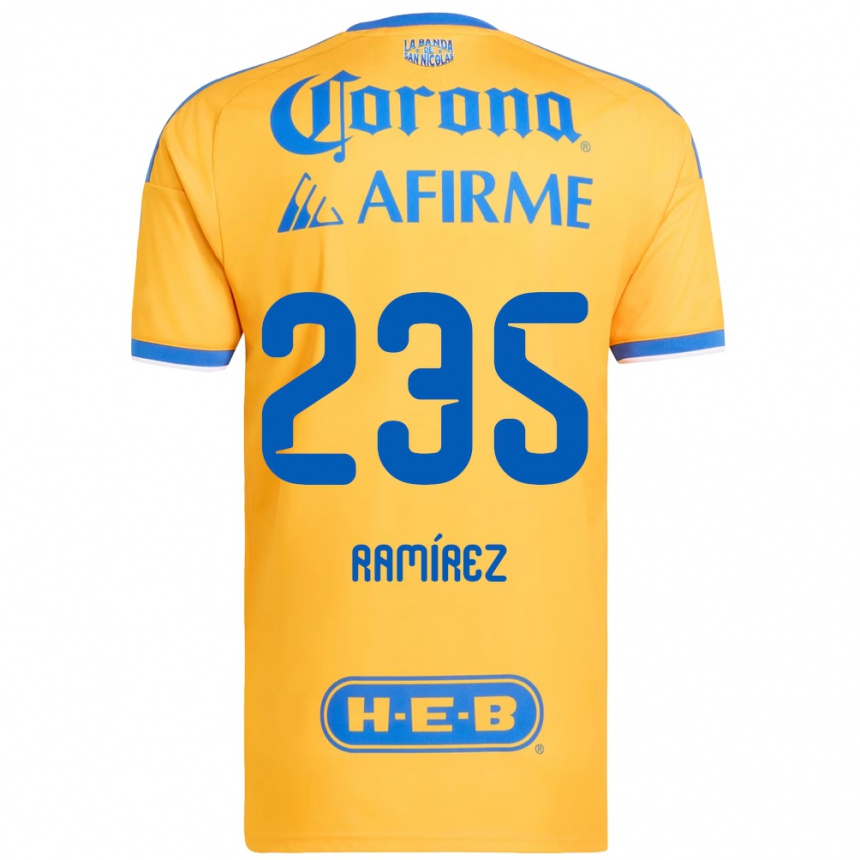 נשים כדורגל Gabriel Ramírez #235 צהוב כחול ג'רזי ביתית 2026/27