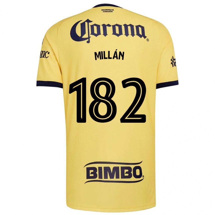 נשים כדורגל Daniel Millán #182 צהוב אדום שחור ג'רזי ביתית 2026/27