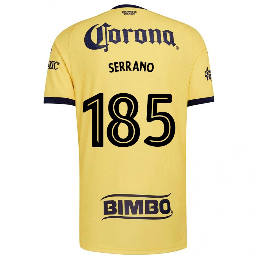 נשים כדורגל Max Serrano #185 צהוב אדום שחור ג'רזי ביתית 2026/27