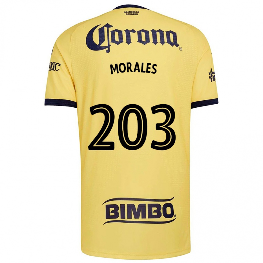 נשים כדורגל Alan Morales #203 צהוב אדום שחור ג'רזי ביתית 2026/27
