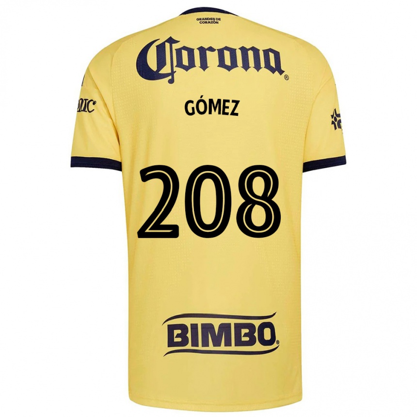 נשים כדורגל José Gómez #208 צהוב אדום שחור ג'רזי ביתית 2026/27