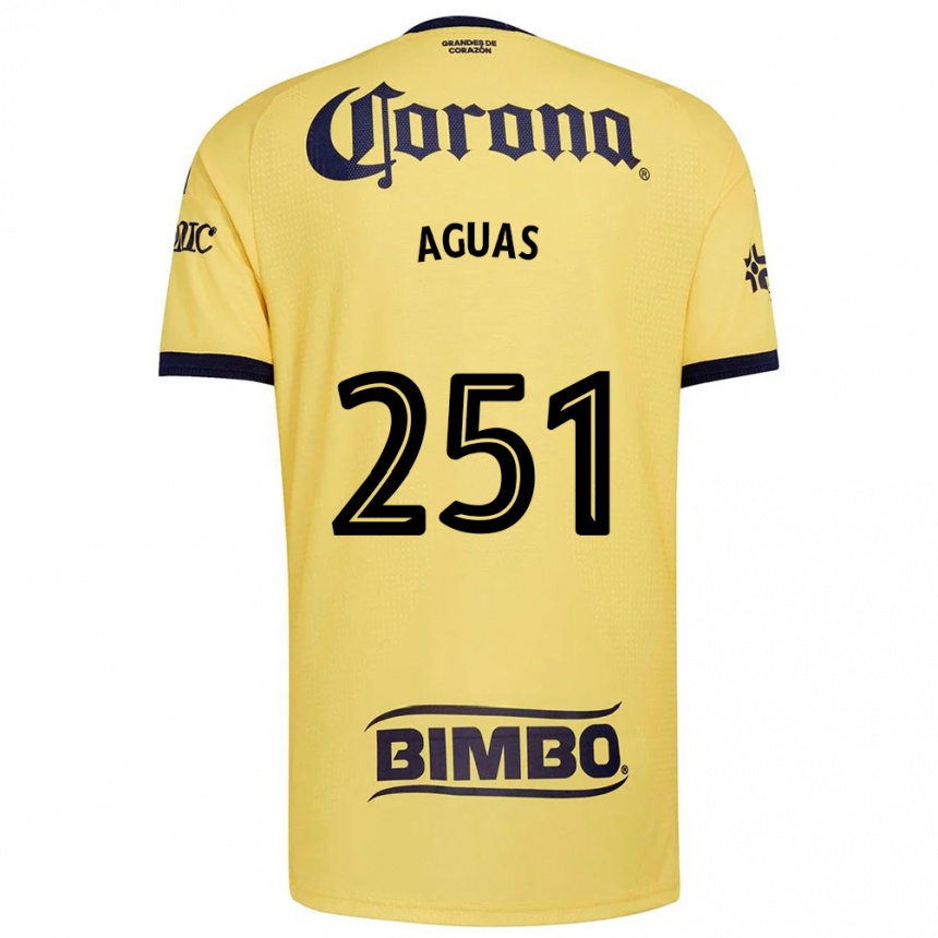 נשים כדורגל Brian Aguas #251 צהוב אדום שחור ג'רזי ביתית 2026/27