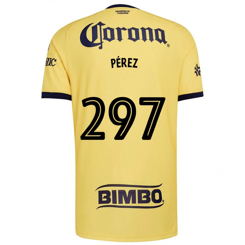 נשים כדורגל Froylan Pérez #297 צהוב אדום שחור ג'רזי ביתית 2026/27
