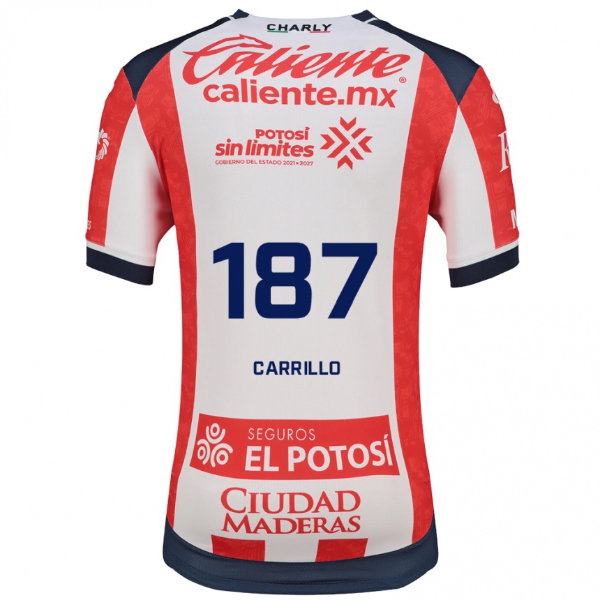 נשים כדורגל Fernando Carrillo #187 אדום לבן שחור ג'רזי ביתית 2026/27