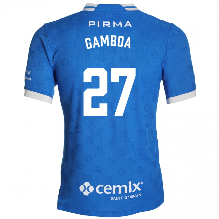 נשים כדורגל Bryan Gamboa #27 כחול לבן אדום ג'רזי ביתית 2026/27