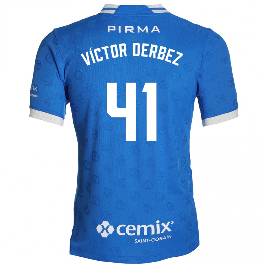 נשים כדורגל Louis Víctor Derbez #41 כחול לבן אדום ג'רזי ביתית 2026/27 נשים כדורגל Louis Víctor Derbez #41 כחול לבן אדום ג'רזי ביתית 2026/27