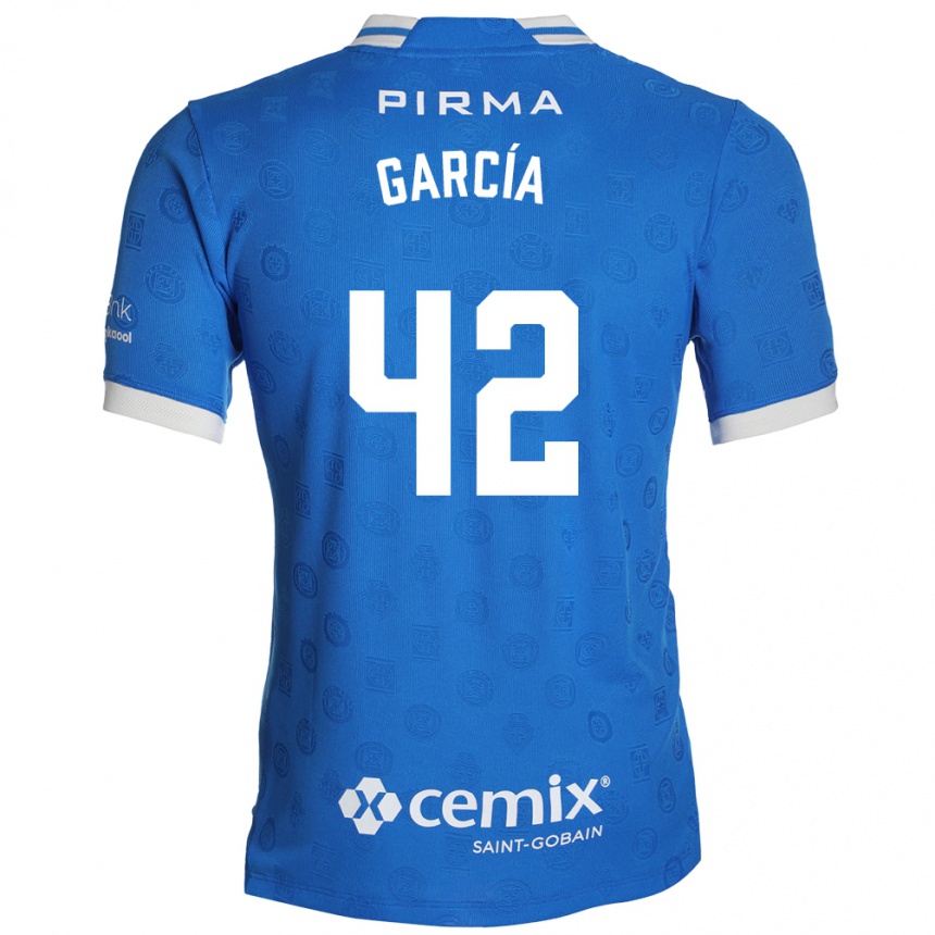נשים כדורגל Jorge García #42 כחול לבן אדום ג'רזי ביתית 2026/27
