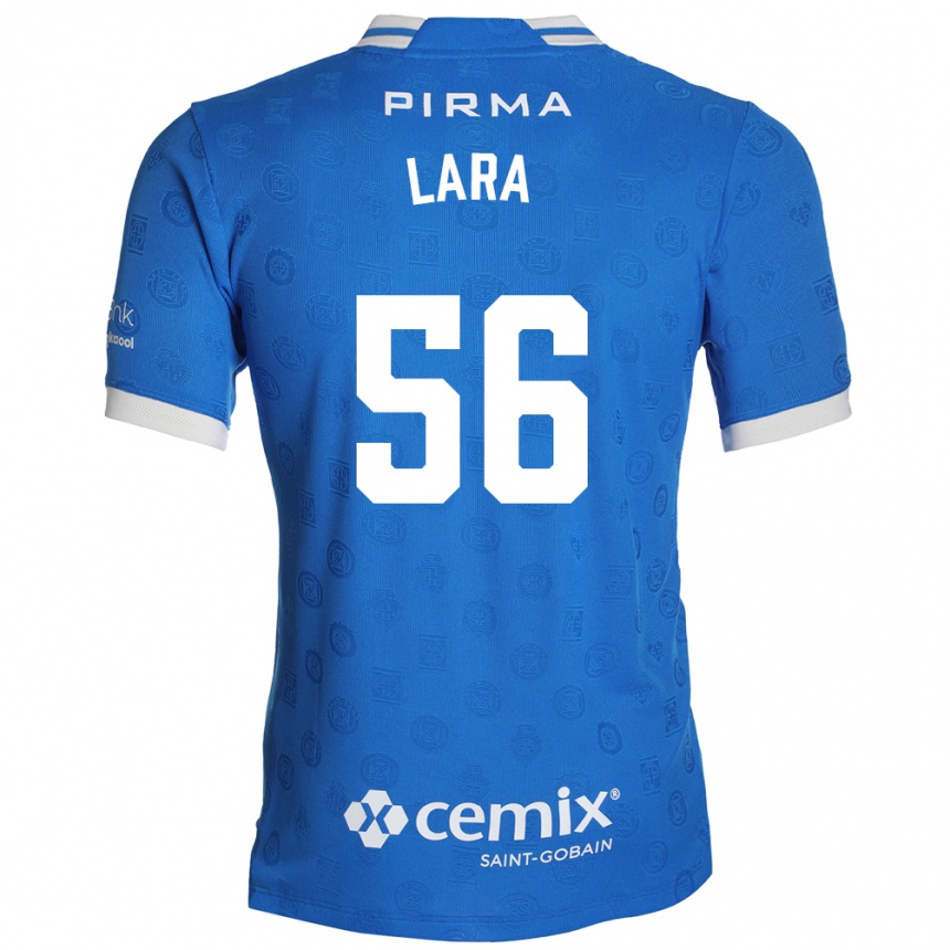 נשים כדורגל Jesús Lara #56 כחול לבן אדום ג'רזי ביתית 2026/27