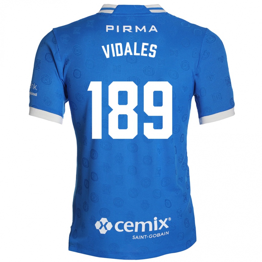 נשים כדורגל Álvaro Vidales #189 כחול לבן אדום ג'רזי ביתית 2026/27