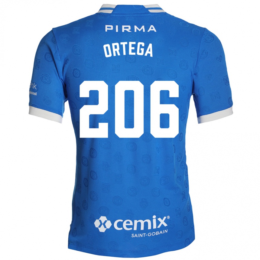 נשים כדורגל Joshua Ortega #206 כחול לבן אדום ג'רזי ביתית 2026/27