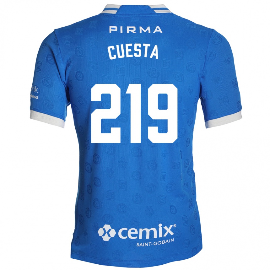 נשים כדורגל Íñigo Cuesta #219 כחול לבן אדום ג'רזי ביתית 2026/27