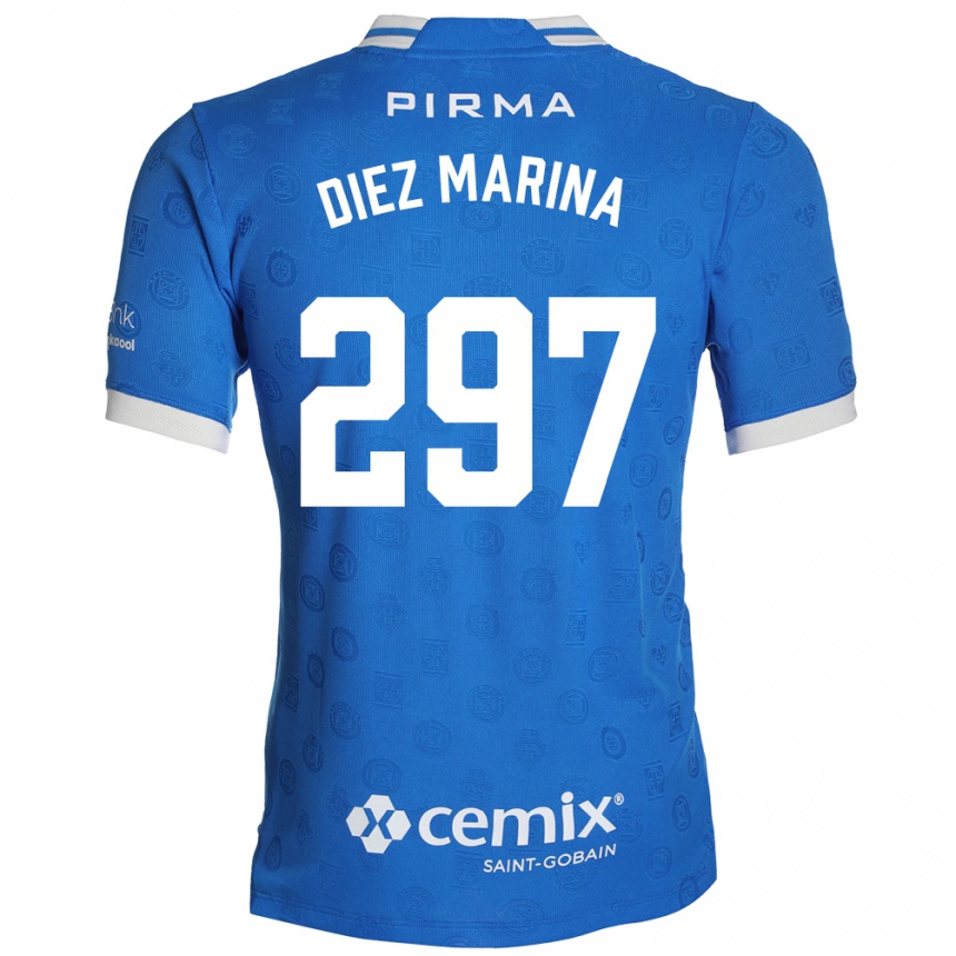 נשים כדורגל Edgar Diez Marina #297 כחול לבן אדום ג'רזי ביתית 2026/27