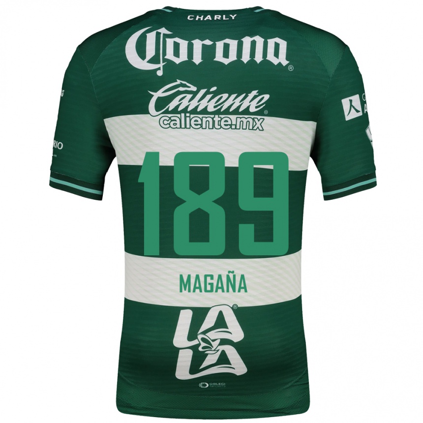 נשים כדורגל Emilio Magaña #189 ירוק לבן ג'רזי ביתית 2026/27