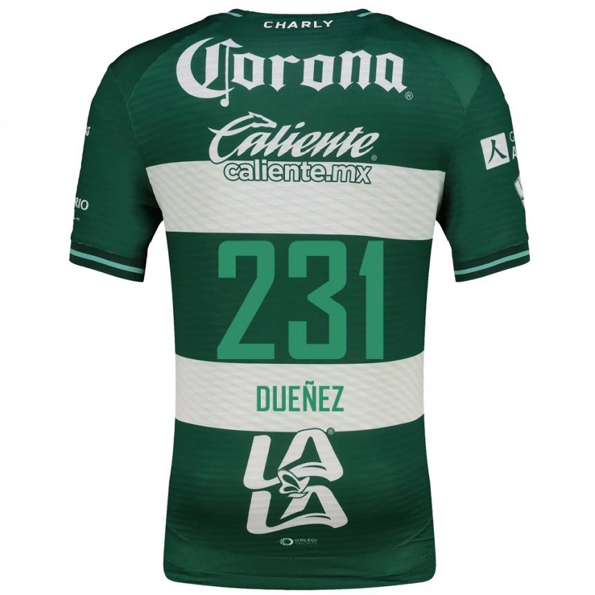 נשים כדורגל José Dueñez #231 ירוק לבן ג'רזי ביתית 2026/27