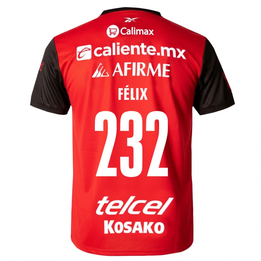 נשים כדורגל Erick Félix #232 שחור אדום ג'רזי ביתית 2026/27