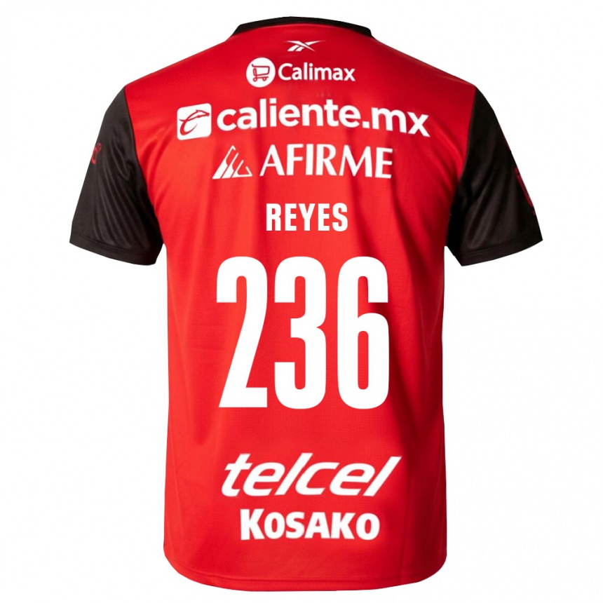 נשים כדורגל Abraham Reyes #236 שחור אדום ג'רזי ביתית 2026/27