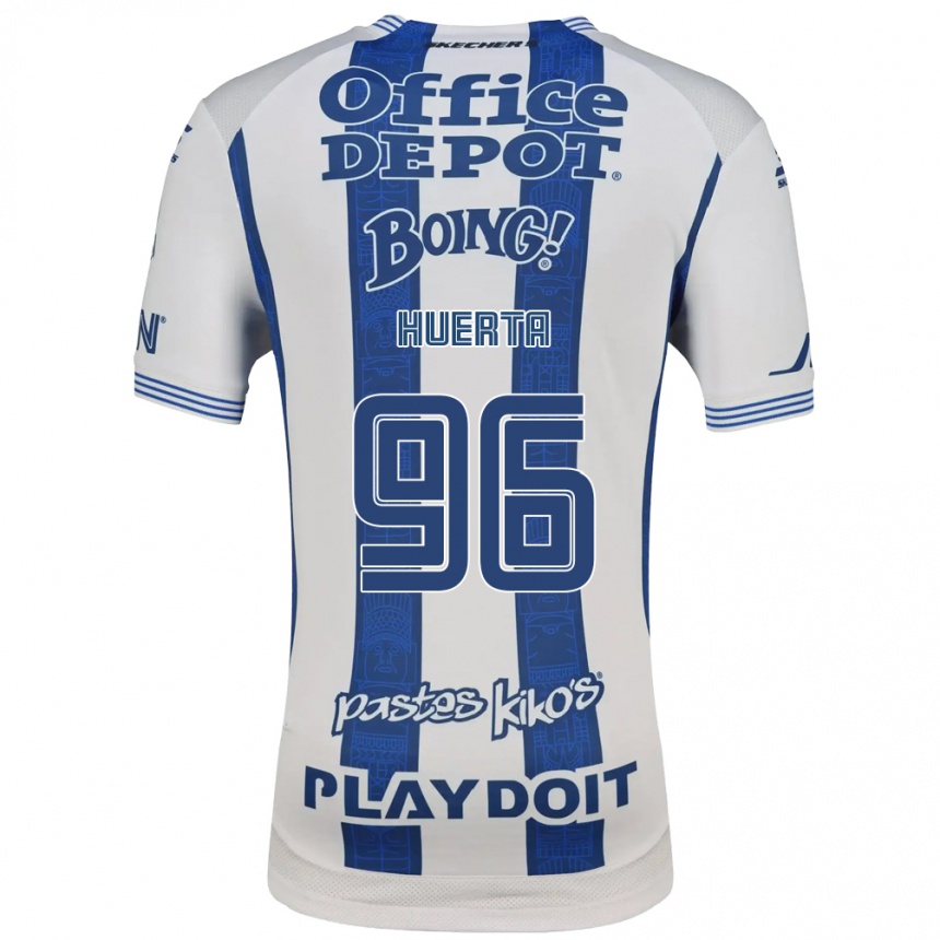 נשים כדורגל Edwin Huerta #96 לבן כחול צי ג'רזי ביתית 2026/27