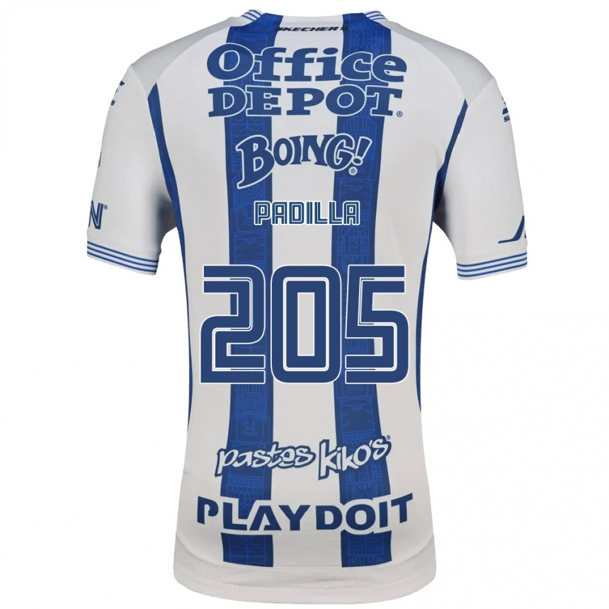 נשים כדורגל Ángel Padilla #205 לבן כחול צי ג'רזי ביתית 2026/27