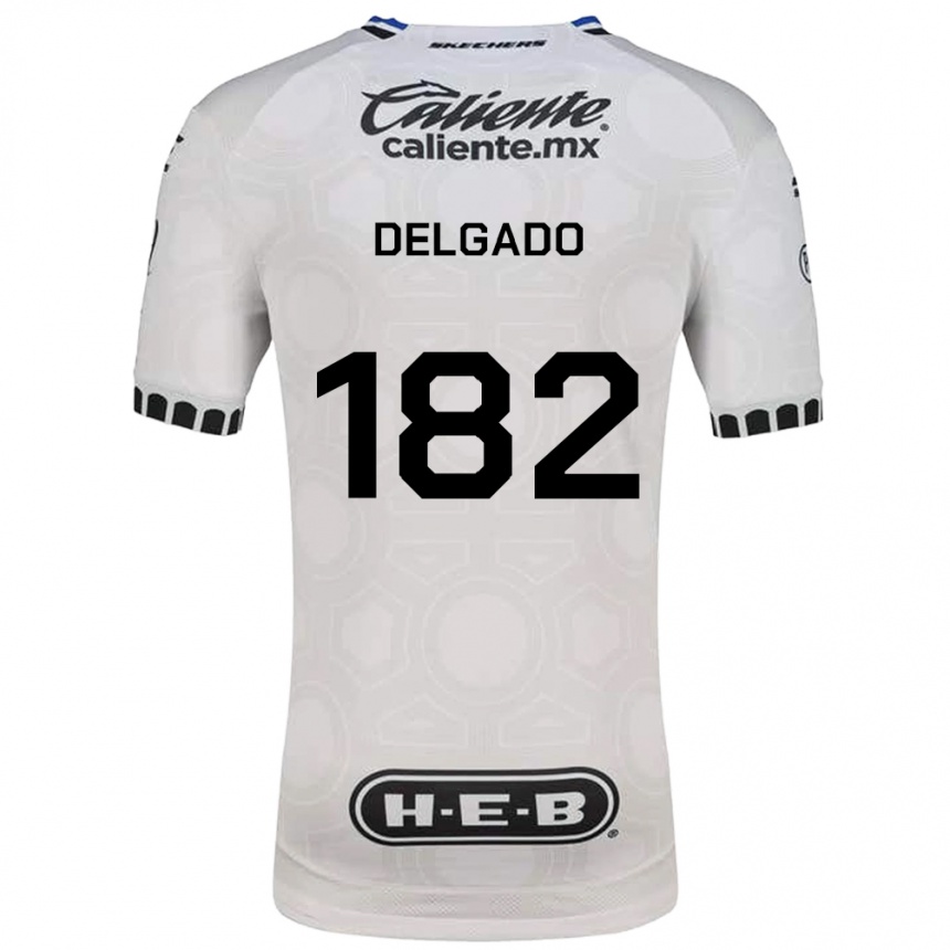 נשים כדורגל Yael Delgado #182 לבן שחור כחול ג'רזי ביתית 2026/27