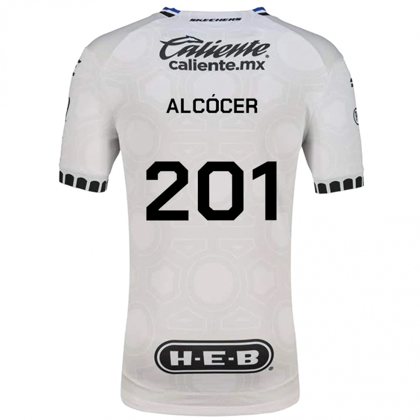 נשים כדורגל Julián Alcócer #201 לבן שחור כחול ג'רזי ביתית 2026/27