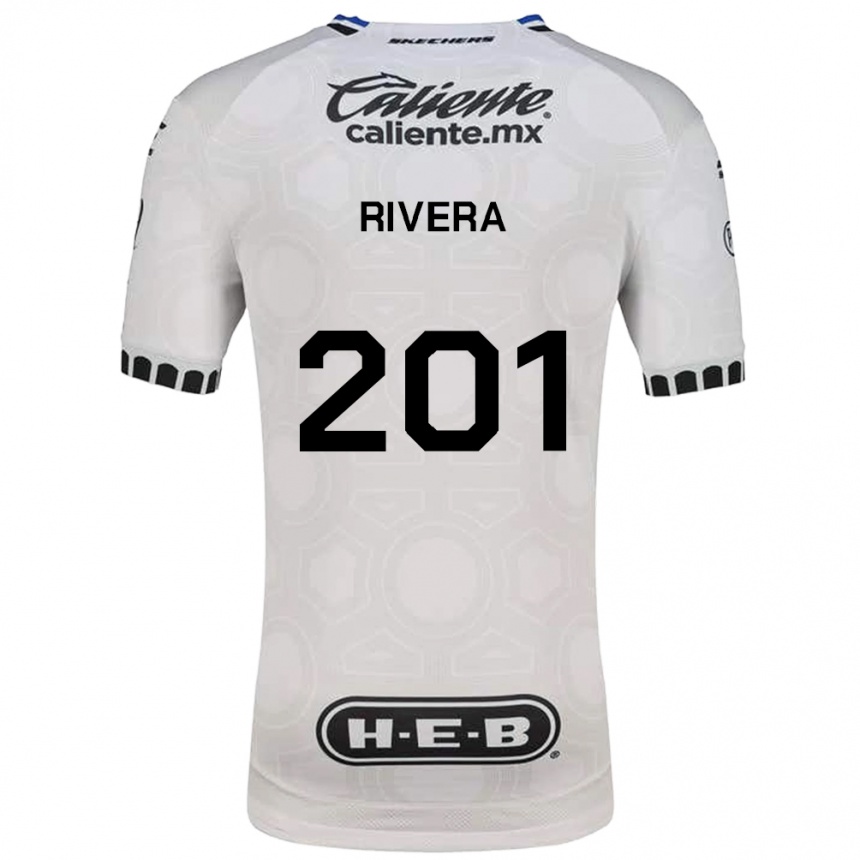 נשים כדורגל Christian Rivera #201 לבן שחור כחול ג'רזי ביתית 2026/27 נשים כדורגל Christian Rivera #201 לבן שחור כחול ג'רזי ביתית 2026/27