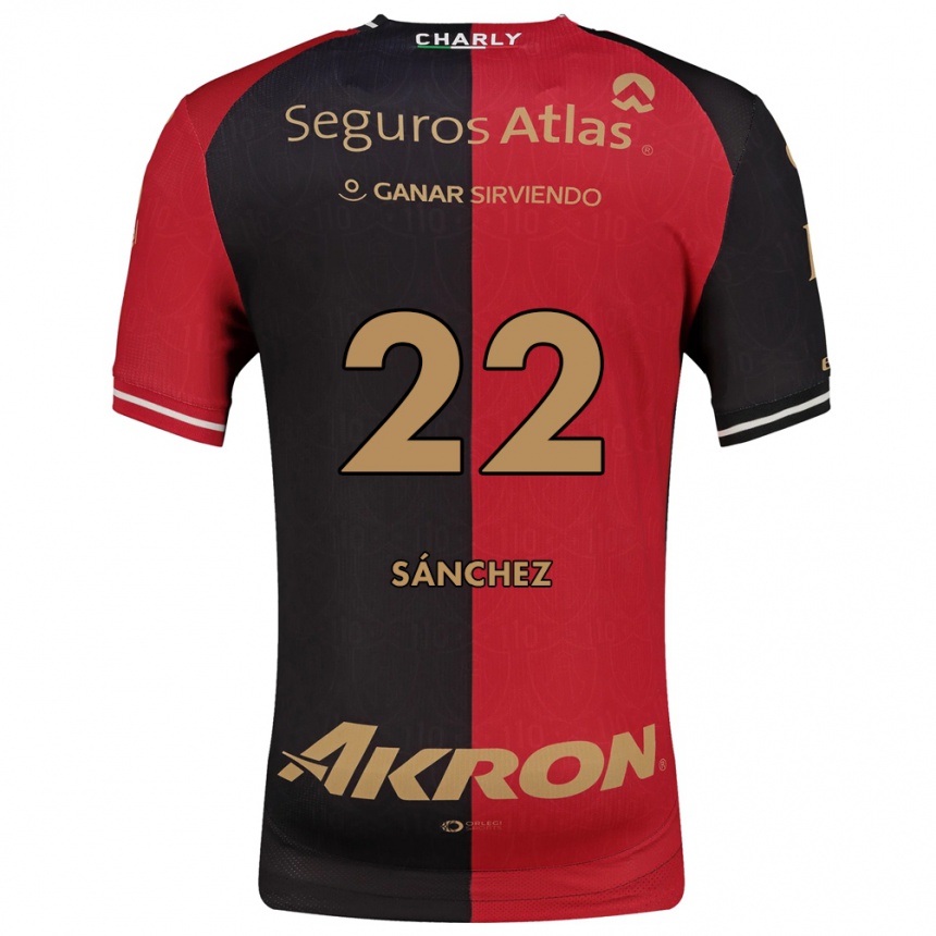 נשים כדורגל Antonio Sánchez #22 אדום שחור חום ג'רזי ביתית 2026/27