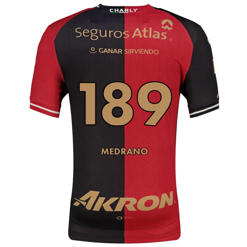 נשים כדורגל Mau Medrano #189 אדום שחור חום ג'רזי ביתית 2026/27