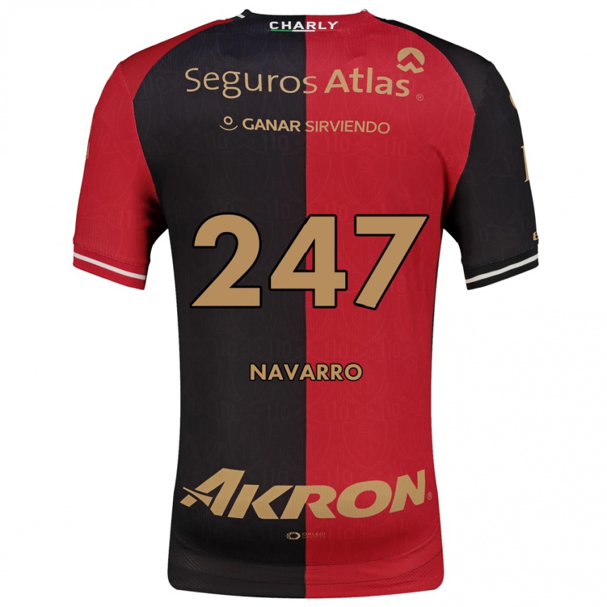 נשים כדורגל Aldo Navarro #247 אדום שחור חום ג'רזי ביתית 2026/27