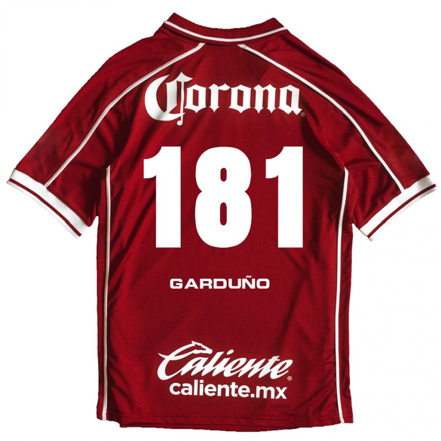 נשים כדורגל Carlos Garduño #181 לבן אדום ג'רזי ביתית 2026/27