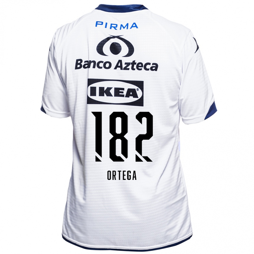 נשים כדורגל Yael Ortega #182 לבן שחור כחול ג'רזי ביתית 2026/27