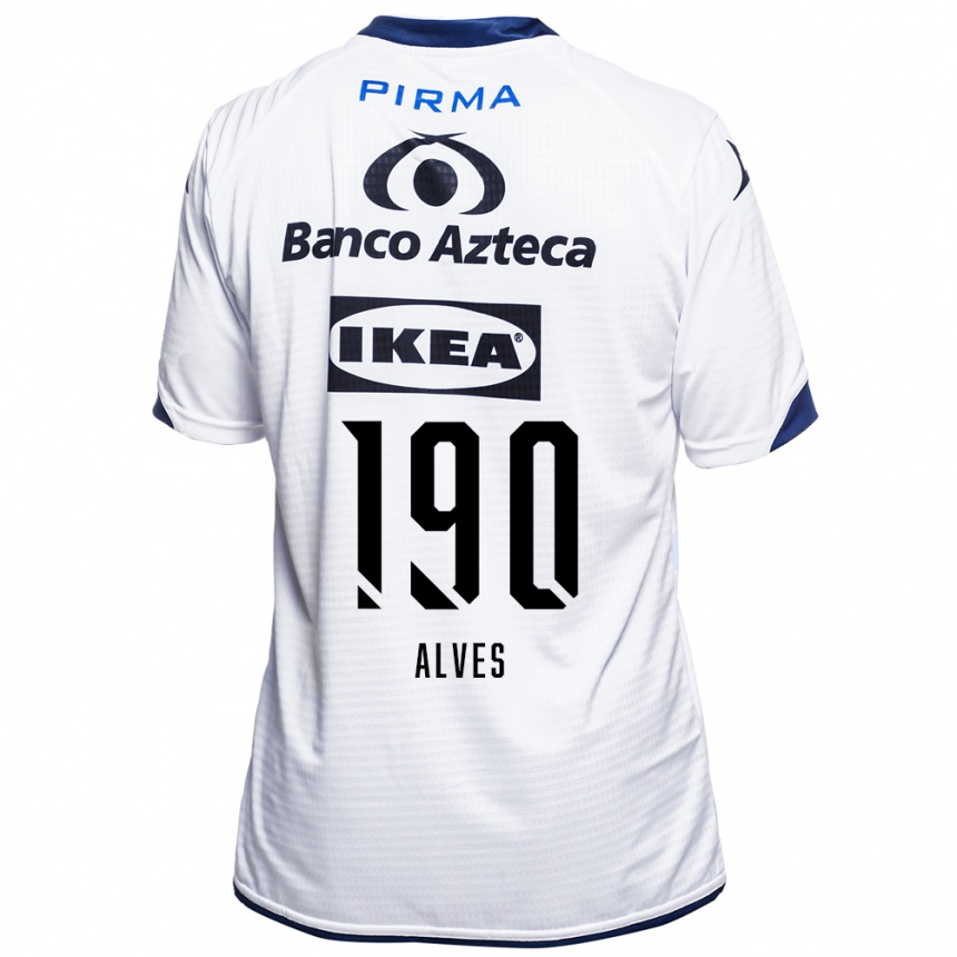נשים כדורגל Fabricio Alves #190 לבן שחור כחול ג'רזי ביתית 2026/27