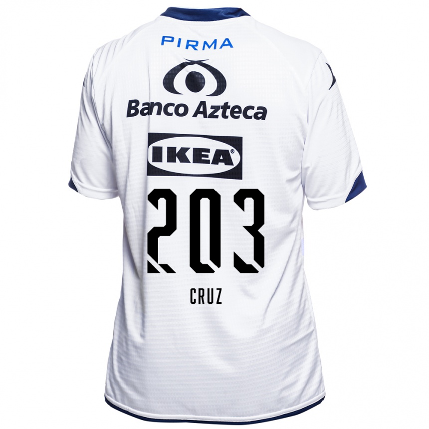 נשים כדורגל Luis Cruz #203 לבן שחור כחול ג'רזי ביתית 2026/27