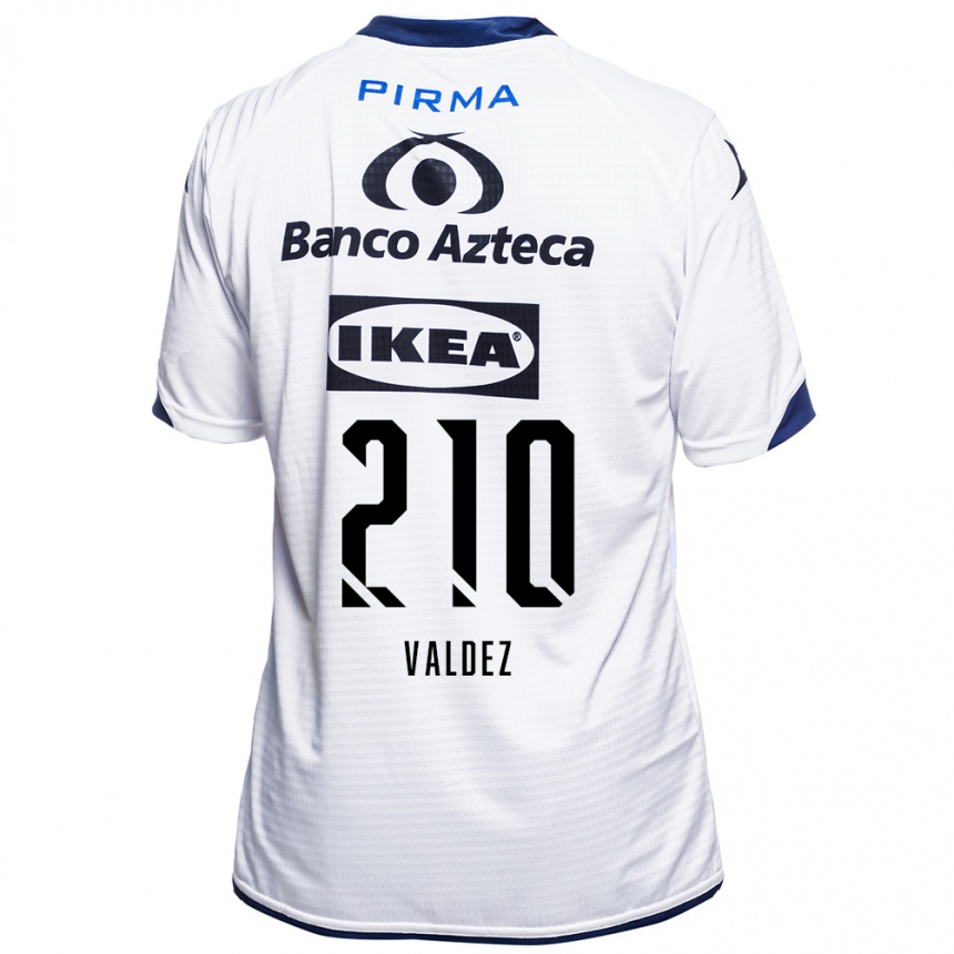נשים כדורגל Jesús Valdez #210 לבן שחור כחול ג'רזי ביתית 2026/27