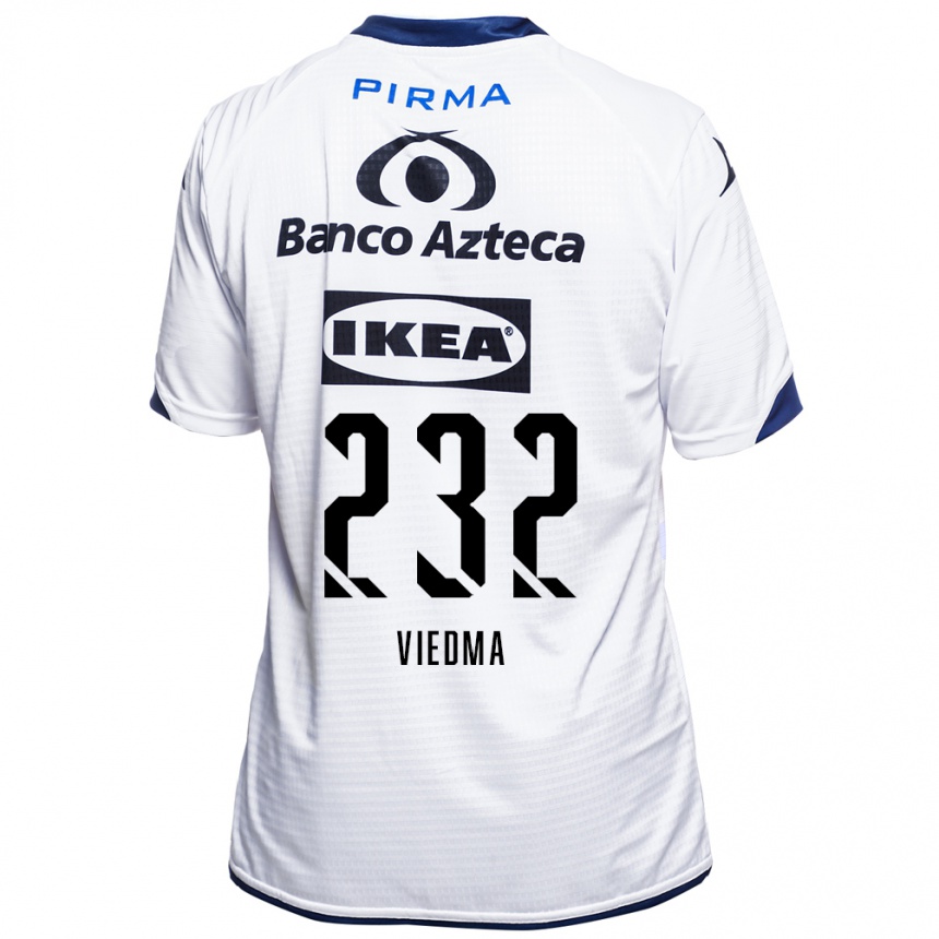 נשים כדורגל Alvar Viedma #232 לבן שחור כחול ג'רזי ביתית 2026/27