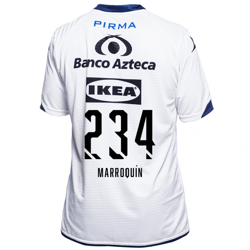 נשים כדורגל Luis Marroquín #234 לבן שחור כחול ג'רזי ביתית 2026/27