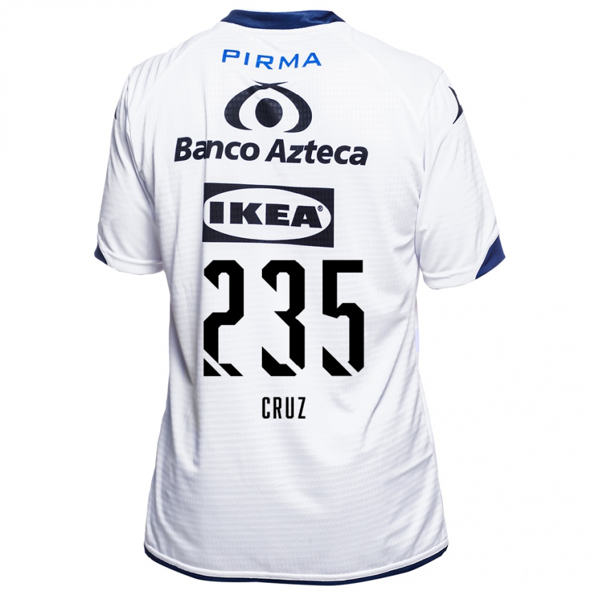 נשים כדורגל Santiago Cruz #235 לבן שחור כחול ג'רזי ביתית 2026/27
