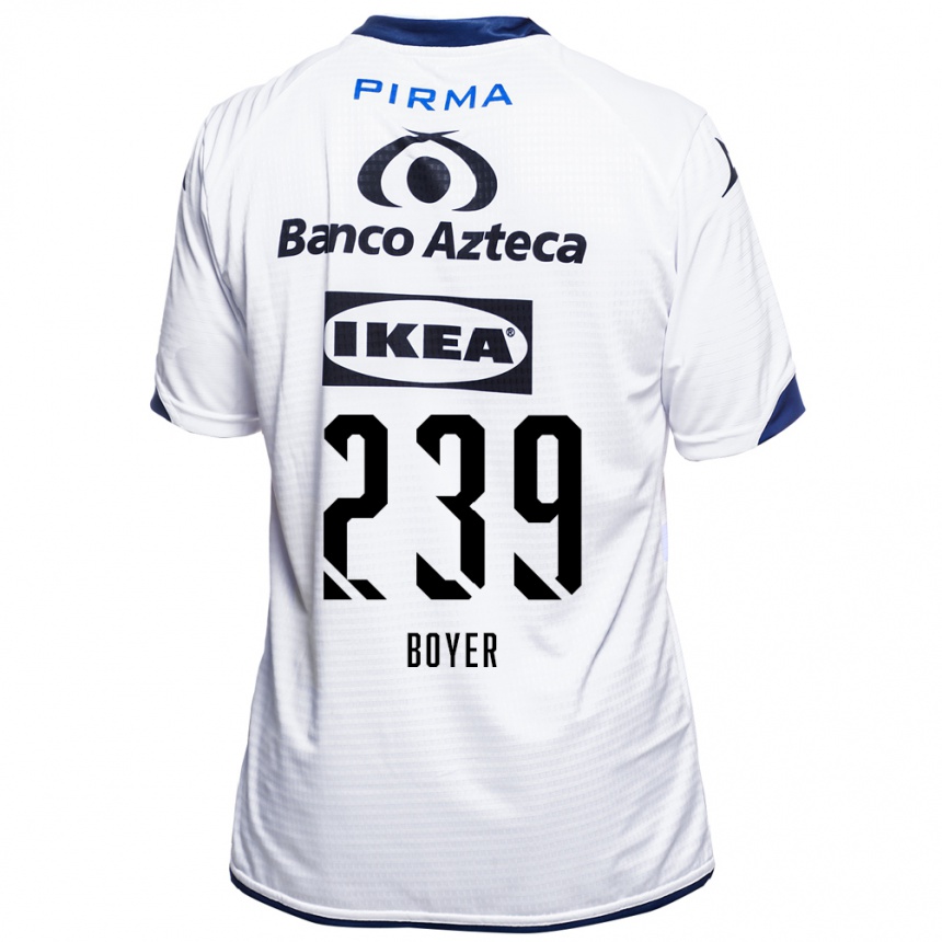 נשים כדורגל Mateo Boyer #239 לבן שחור כחול ג'רזי ביתית 2026/27