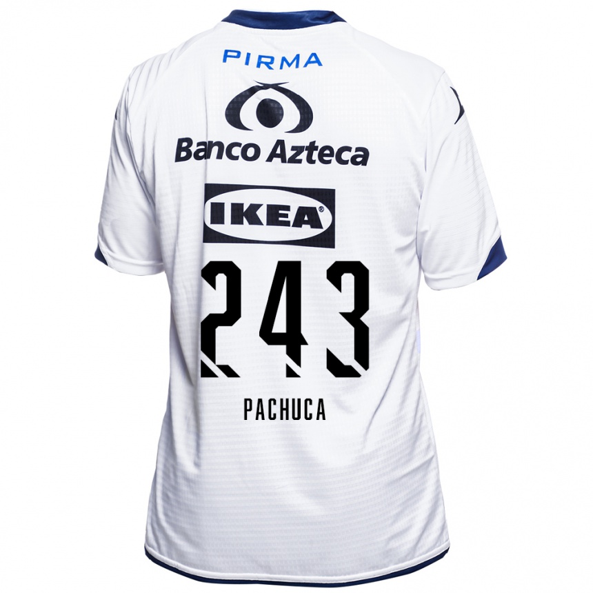 נשים כדורגל Erick Pachuca #243 לבן שחור כחול ג'רזי ביתית 2026/27
