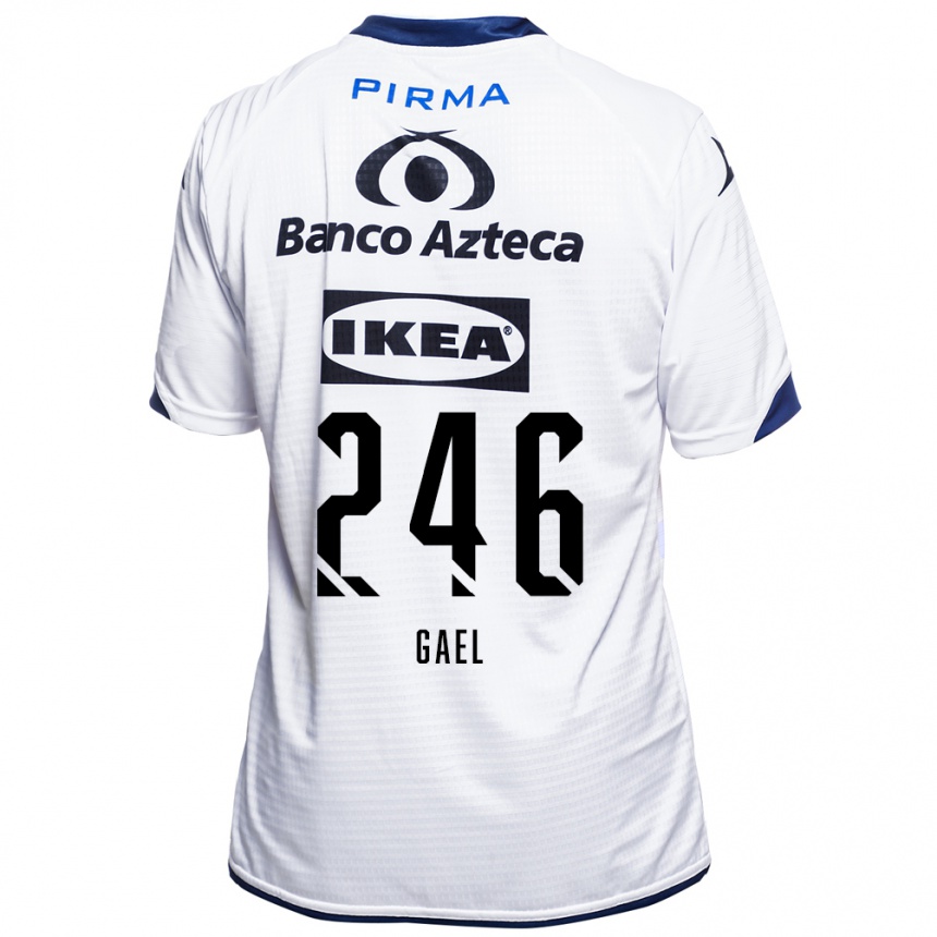 נשים כדורגל Gael De La Torre #246 לבן שחור כחול ג'רזי ביתית 2026/27