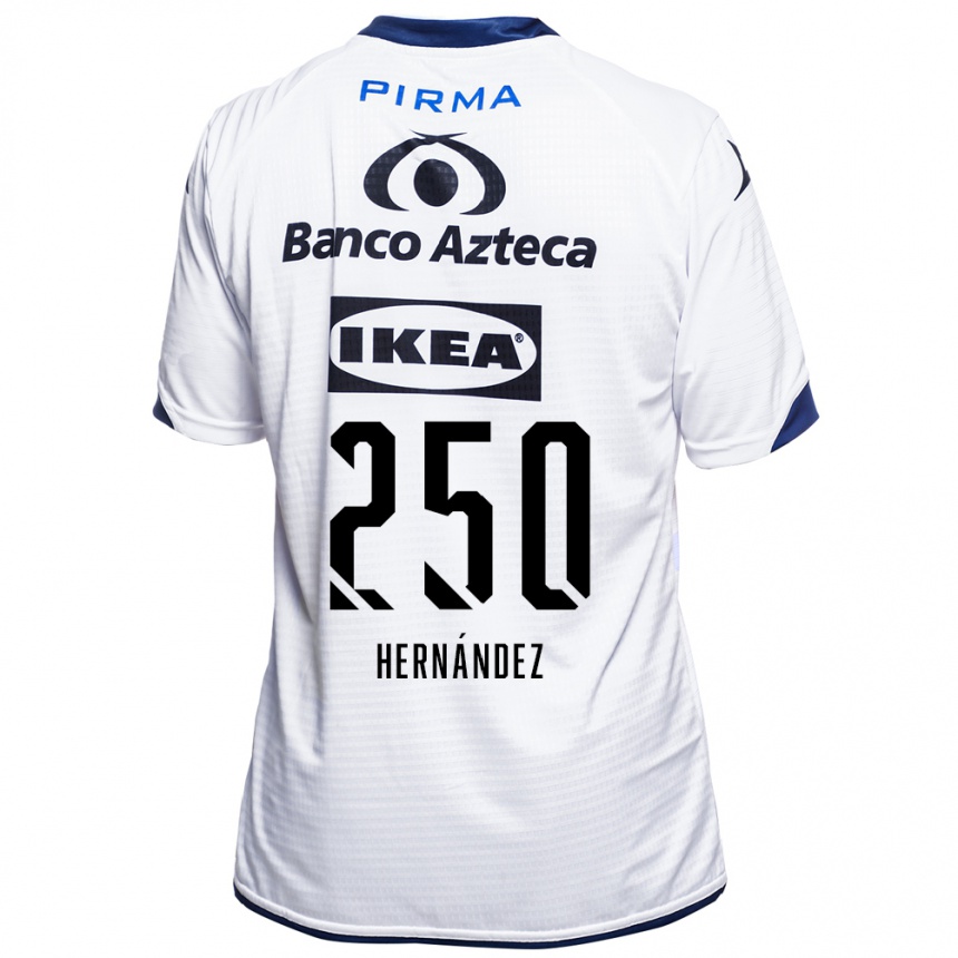 נשים כדורגל Arvin Hernández #250 לבן שחור כחול ג'רזי ביתית 2026/27