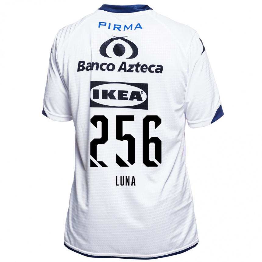 נשים כדורגל Ángel Luna #256 לבן שחור כחול ג'רזי ביתית 2026/27