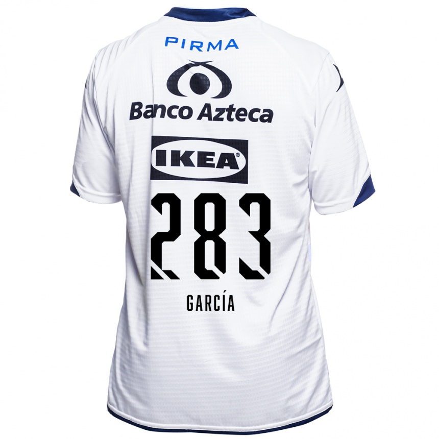 נשים כדורגל Francisco García #283 לבן שחור כחול ג'רזי ביתית 2026/27