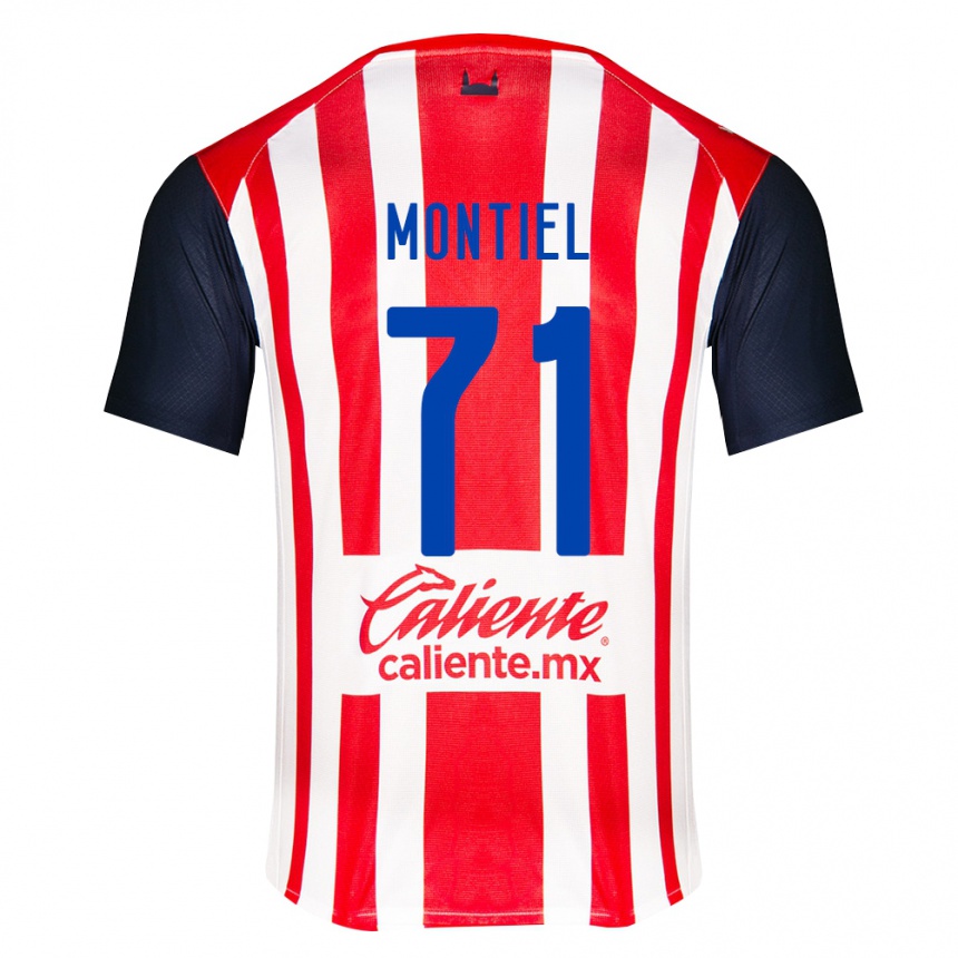 נשים כדורגל Erick Montiel #71 אדום שחור לבן ג'רזי ביתית 2026/27