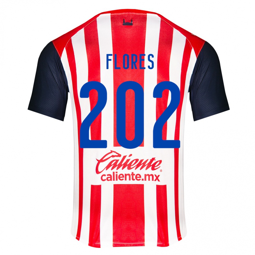 נשים כדורגל Daniel Flores #202 אדום שחור לבן ג'רזי ביתית 2026/27