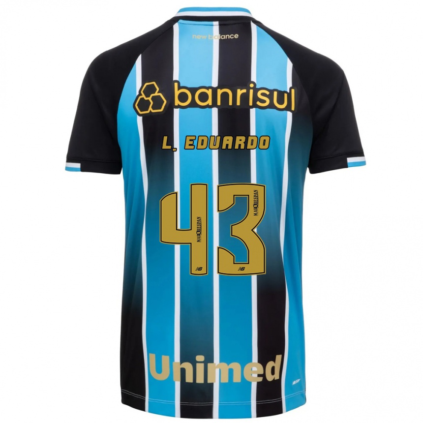 נשים כדורגל Luis Eduardo #43 כחול חום שחור ג'רזי ביתית 2026/27