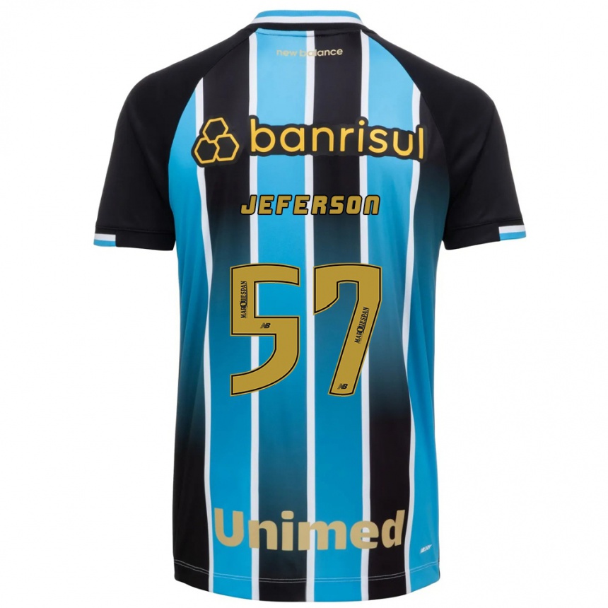 נשים כדורגל Jeferson #57 כחול חום שחור ג'רזי ביתית 2026/27