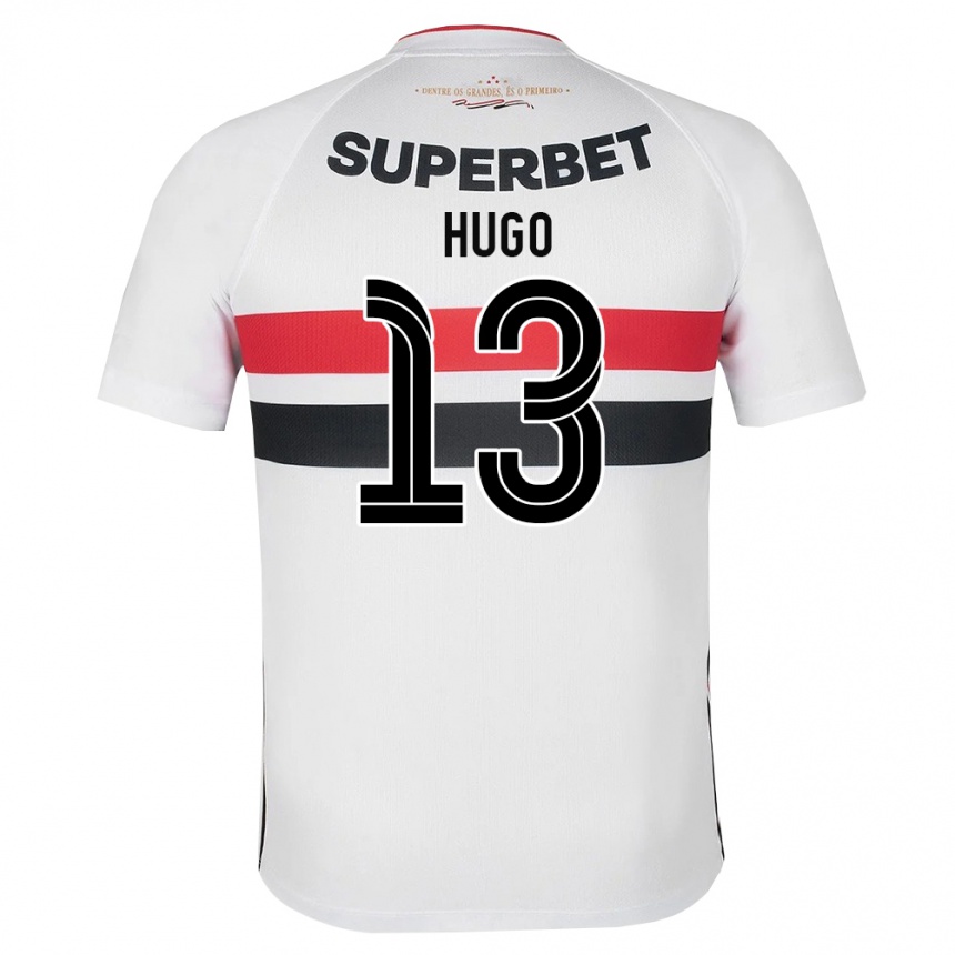 נשים כדורגל Hugo #13 לבן אדום שחור ג'רזי ביתית 2026/27