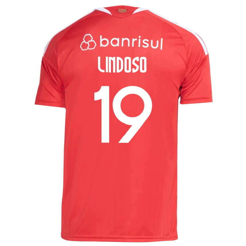 נשים כדורגל Rodrigo Lindoso #19 אדום לבן ג'רזי ביתית 2026/27