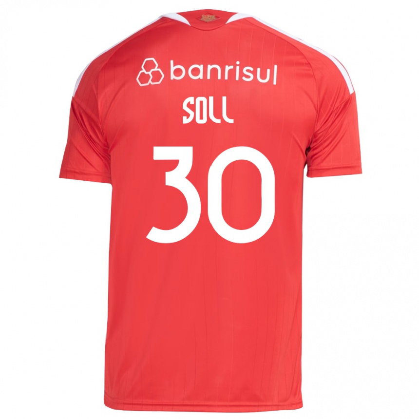 נשים כדורגל Soll #30 אדום לבן ג'רזי ביתית 2026/27